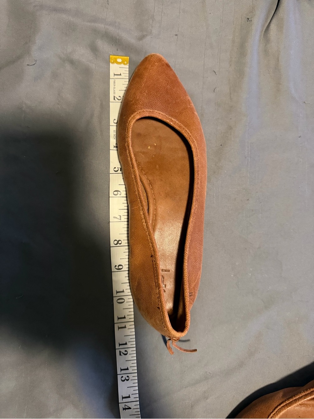 Frye Regina Pointed Toe Ballet Flats Tan Leather Western 8.5 - Picture 8 of 8